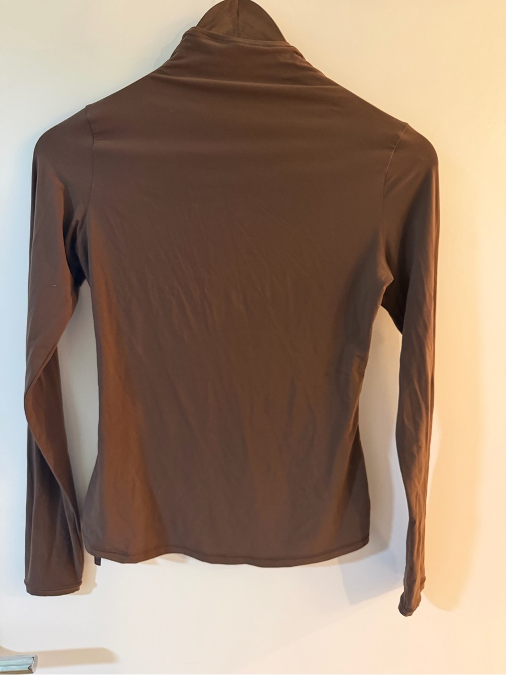 Skims Fits Everybody Women’s Brown Long-Sleeve Turtleneck Top